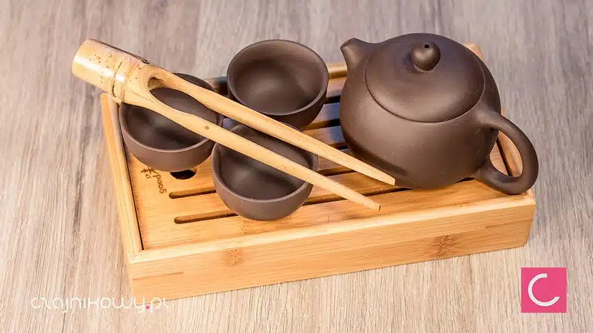 Podręczny zestaw do parzenia herbaty Zeng: chapan, czajnik, czarki