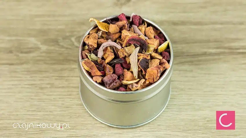 Herbata owocowa malinowo granatowa naturalna, bez aromatów