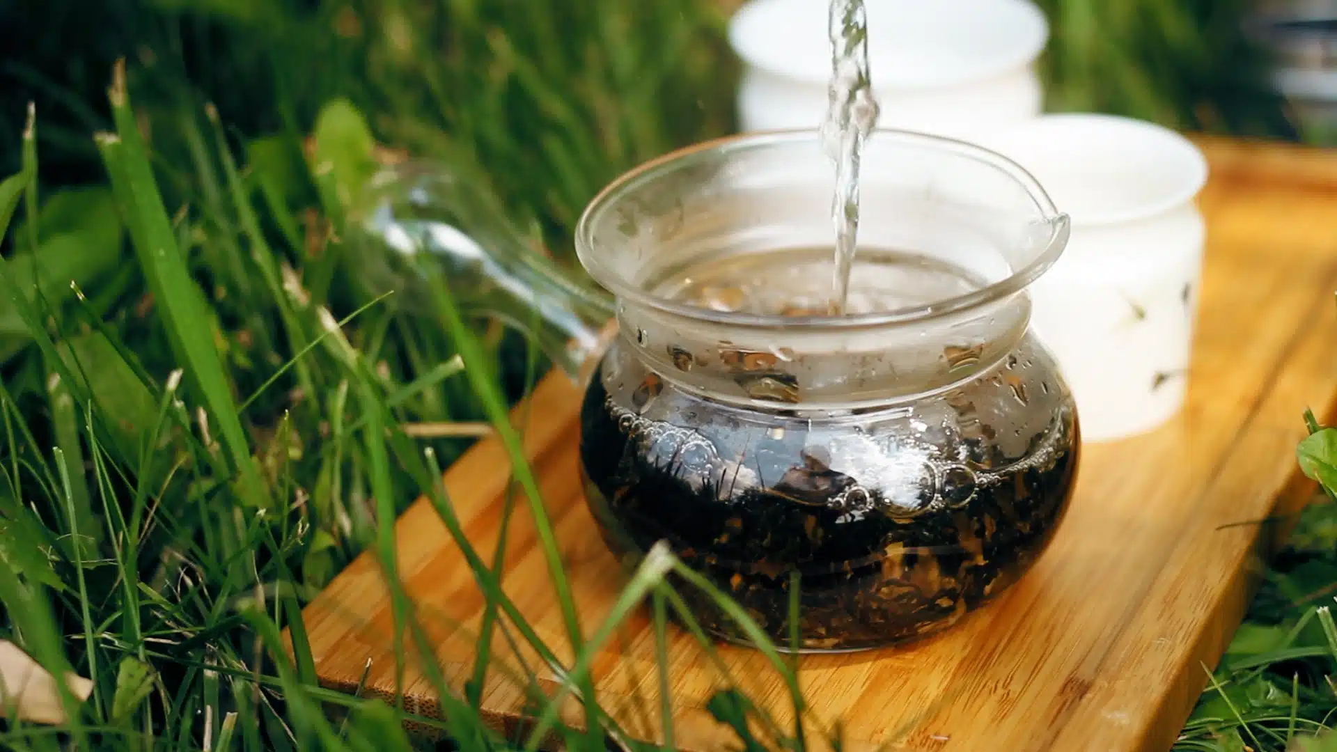 Szlachetna herbata produkowana z udziałem koników polnych: parzenie