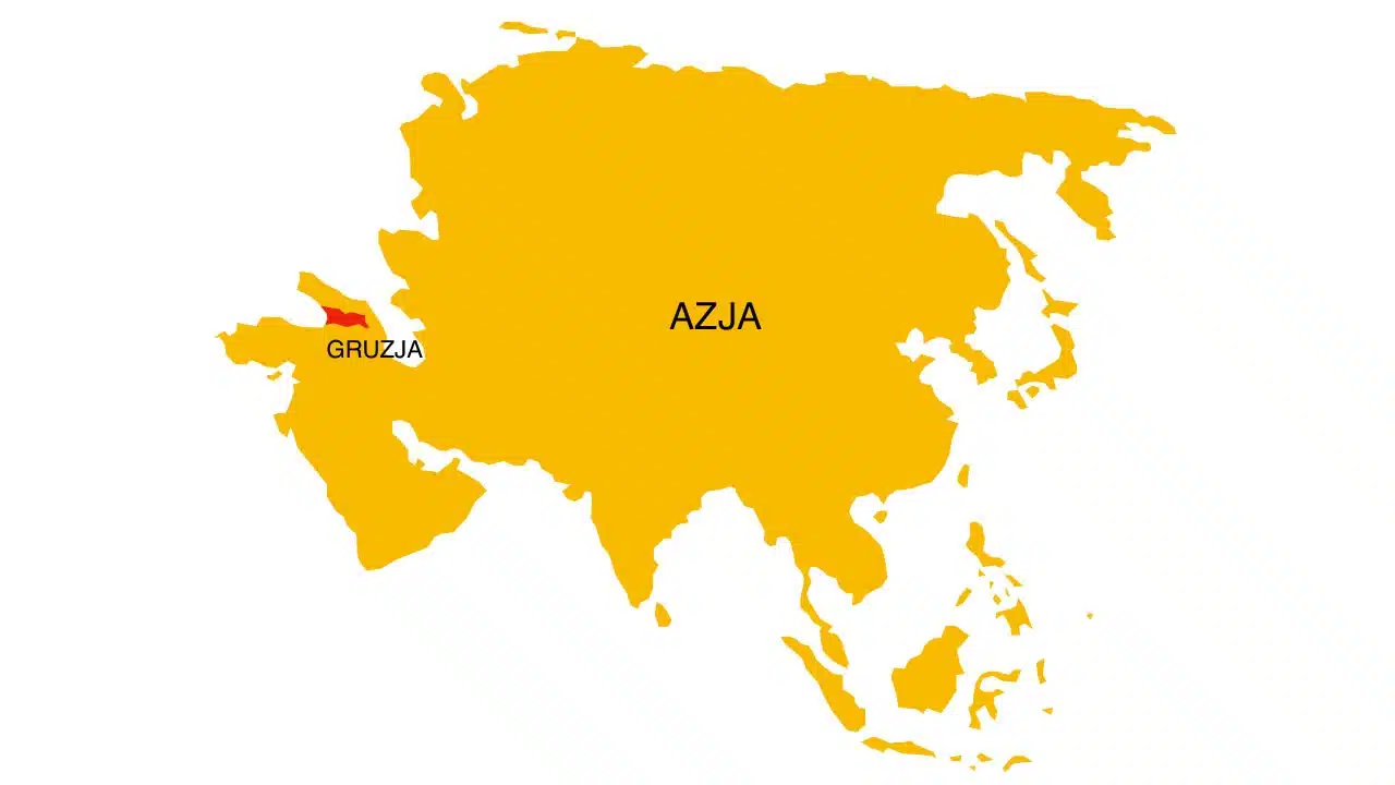 Herbata w Azji: Gruzja - mapa