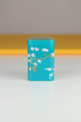 Puszka na herbatę sakura turkusowa 100g