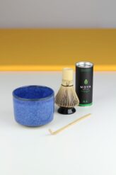 Zestaw do herbaty BLUE: matcha, matchawan, chasen, chashaku, stojak