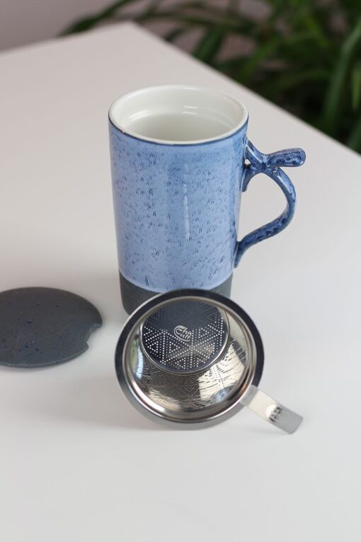 Kubek do parzenia herbaty Marlin niebieski 420ml
