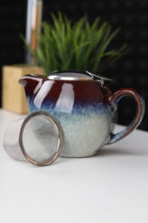 Czajnik do herbaty red glaze otwierany Sara 600ml