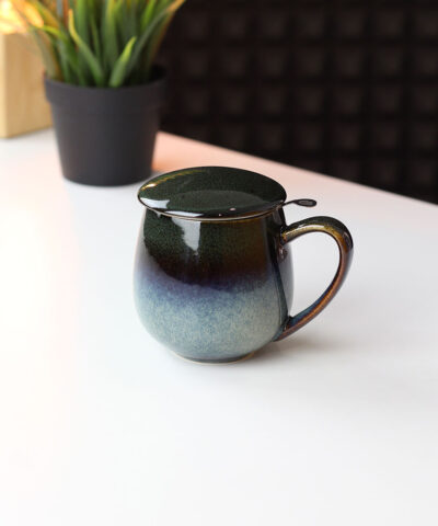 Najlepszy kubek glaze dark green do parzenia herbaty 0,35l