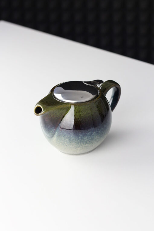 Czajnik do herbaty light green glaze otwierany Sara 600ml