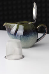 Czajnik do herbaty light green glaze otwierany Sara 600ml