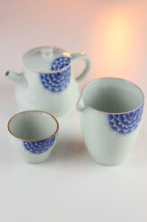 Chiński zestaw do parzenia herbaty – porcelanowy komplet 9-elementowy z niebieskim wzorem