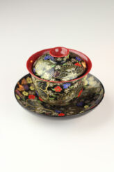 Gaiwan do herbaty Gaiwan Morpho 120 ml – porcelana, dekoracyjna klasyka parzenia